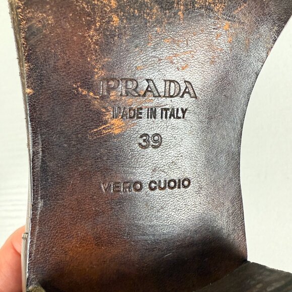 Prada Brown Leather Loafer - Picture 10 of 11